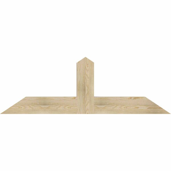 Ekena Millwork Portland Rough Sawn Timber Gable Bracket, Douglas Fir, 60"W x 20"H x 4"D x 6"F, 8/12 Pitch GBW060X20X0406POR00RDF - main